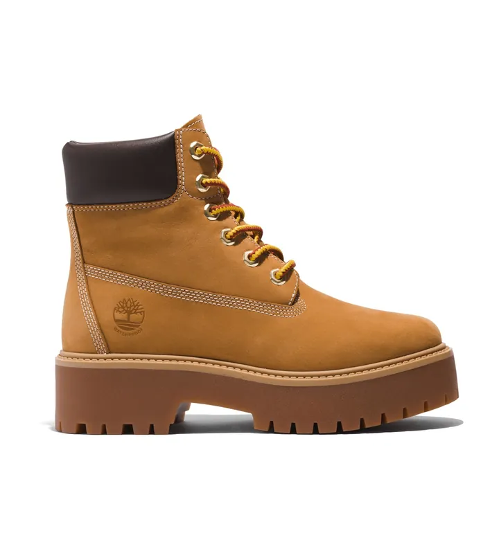 Timberland para mujer. TB1A5RJD2311 Botines de Piel Stone Street marrón (36 W), 3 a 5cm, Cordones, Casual