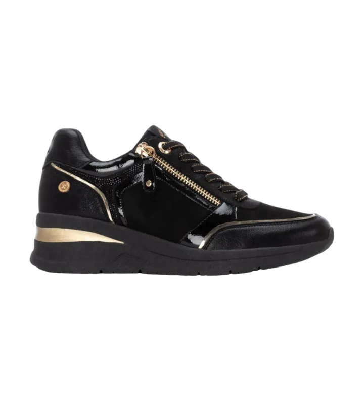 Xti para mujer. 14422301-NEGRO Zapatillas 144223 negro (36), 1 a 3cm, Cremallera, Casual