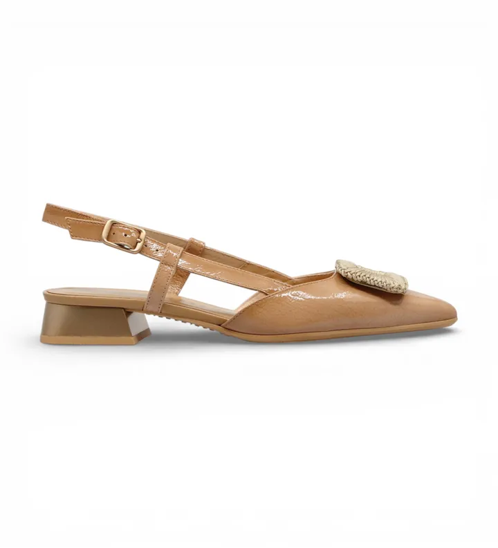 Hispanitas para mujer. HV243349 Bailarinas Dalí marrón (35), Piel, Plano, Hebilla, Casual