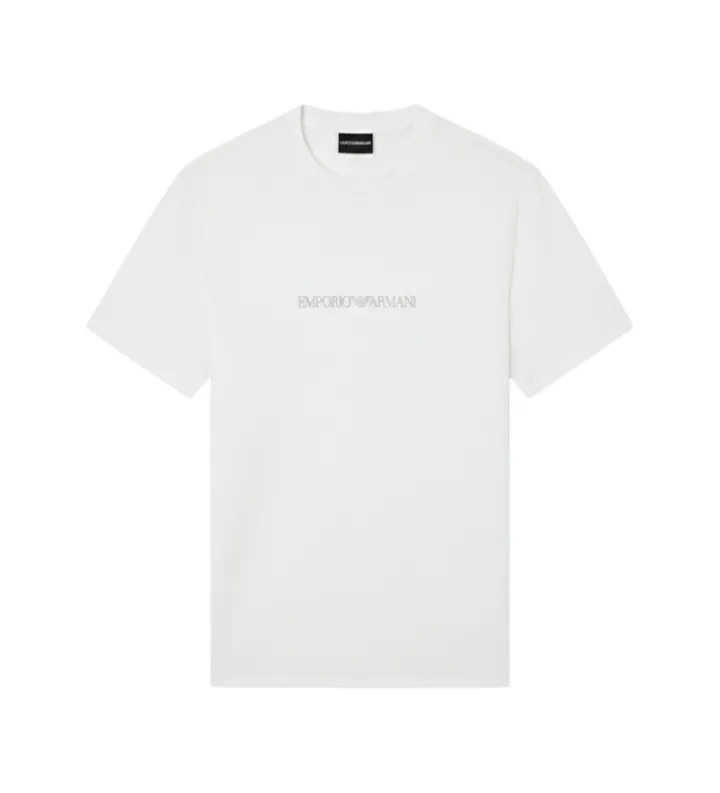 Emporio Armani para hombre. EM004583_AF13669 Camiseta Pima blanco (L), Casual, Algodón, Manga corta