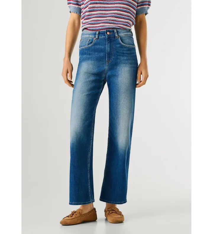 Pepe Jeans para mujer. PL2047318D45 Jeans Straight Lexa azul (24/28), Casual, Algodón, Denim