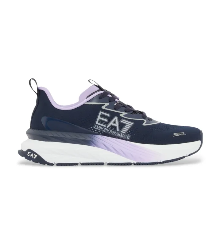 EA7 unisex. 7X000603_AF22914 Zapatillas Crusher Sonic Mesh 2.0 marino (35 1/3), Plano, Cordones, Casual, Deportivo, Multideporte