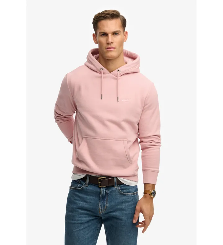 Superdry para hombre. M2014404A Sudadera Essential Logo rosa (3XL), Casual, Algodón