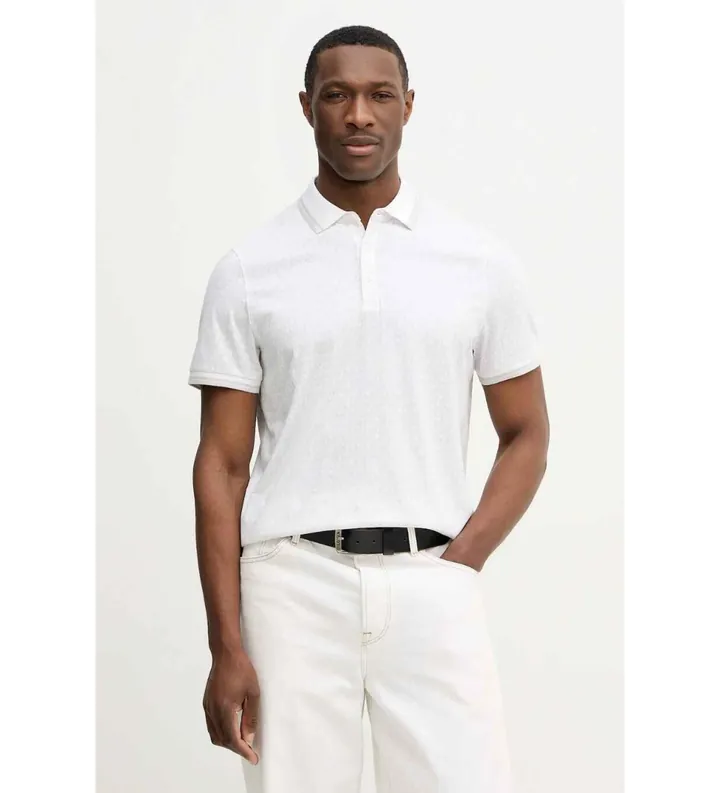 Michael Kors para hombre. CS550V85KS Polo Greenwich blanco (M), Casual, Algodón, Manga corta