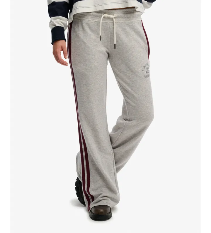 Superdry para mujer. W7011308A Pantalón Stripe gris (S), Casual, Deportivo, Algodón