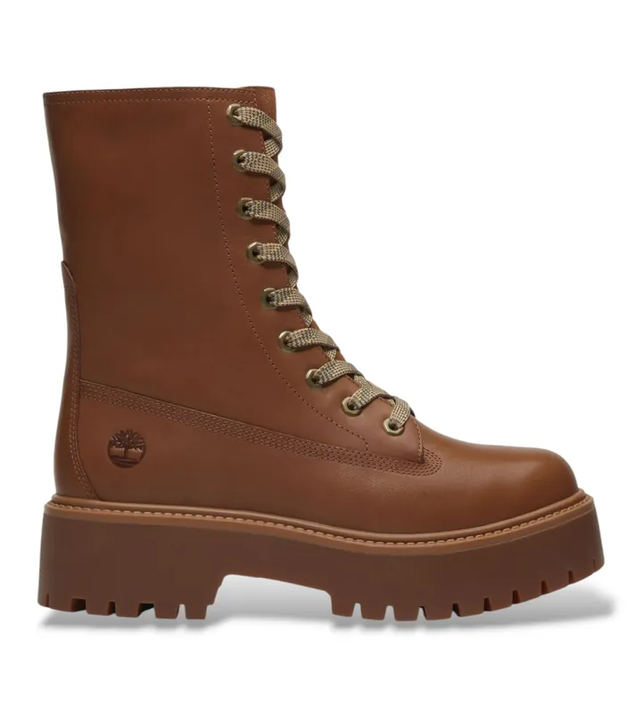 Timberland para mujer. TB0A5SAHEM61 Botas de piel Stone Street marrón (36 W), Plano, Cordones, Casual