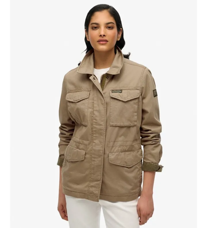Superdry para mujer. W5011862A Chaqueta M65 Military verde (M), Marrón, Casual, Algodón