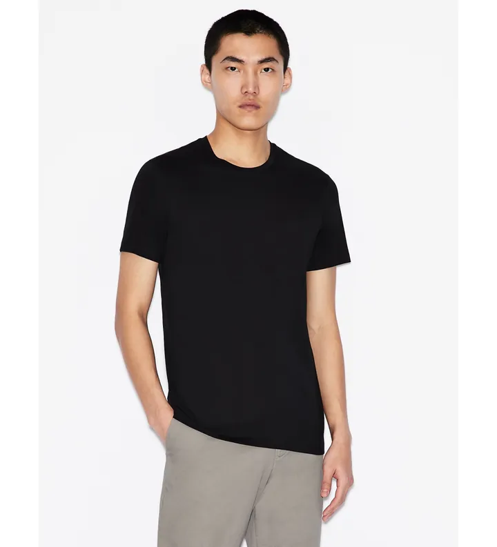 A|X Armani Exchange para hombre. 8NZT74ZJA5Z1200 Camiseta Básica negro (L), Casual, Algodón, Manga corta