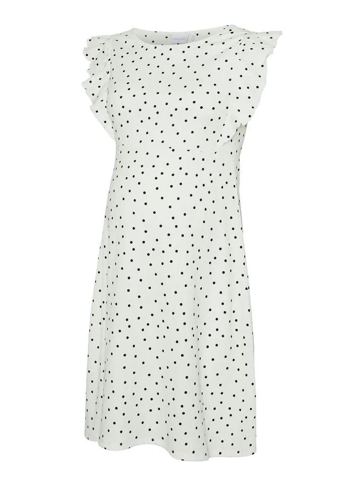 MAMALICIOUS Vestido de verano 'MLEveline' negro / blanco