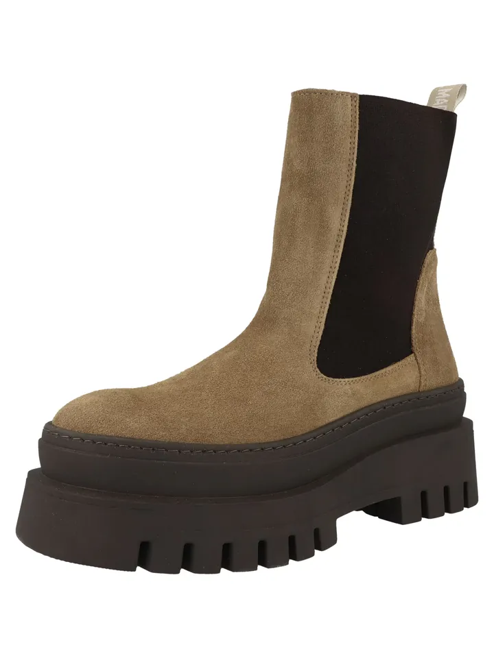 STEVE MADDEN Botas Chelsea 'Cassandra' beige / negro