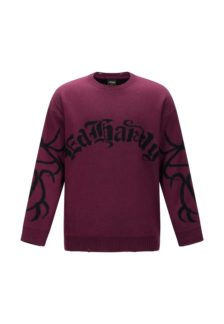 Ed Hardy Jersey lila oscuro / negro
