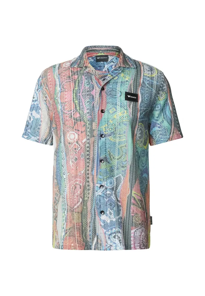 Colucci Camisa  azul claro / gris / verde pastel / rosa