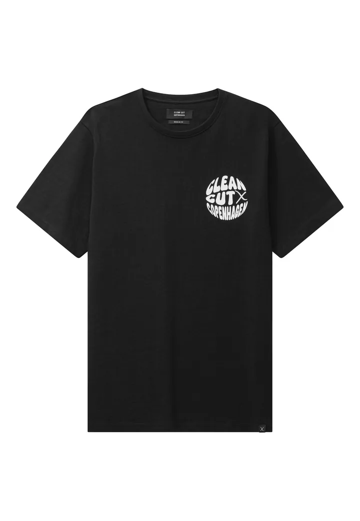 Clean Cut Copenhagen Camiseta 'Circle'  negro / blanco