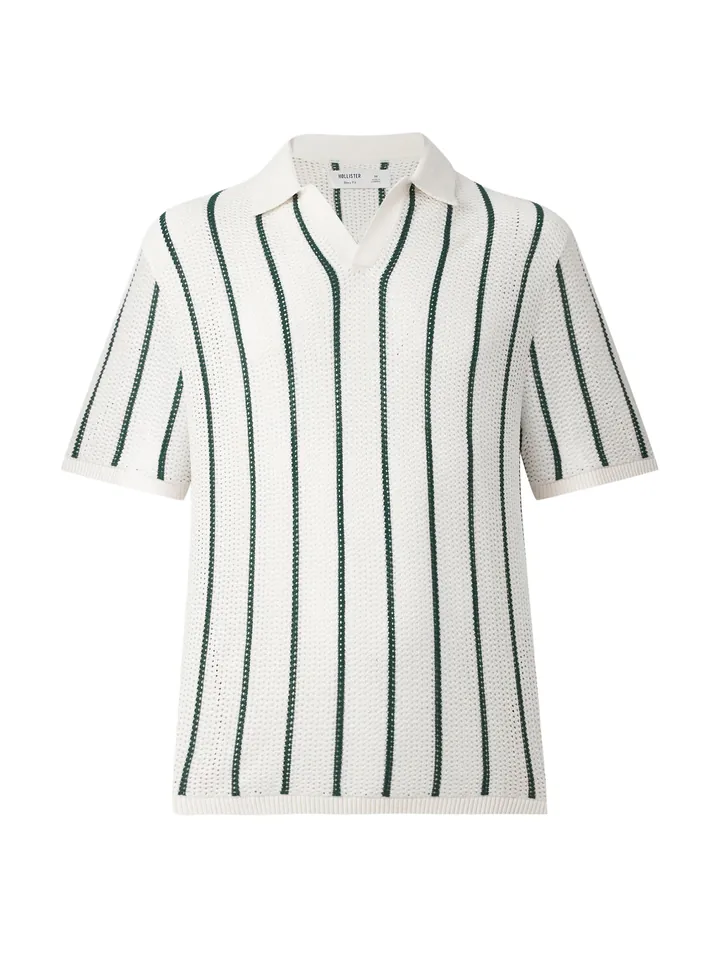 HOLLISTER Jersey verde oscuro / blanco