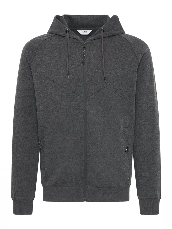 !Solid Sudadera con cremallera 'Gelbert' gris