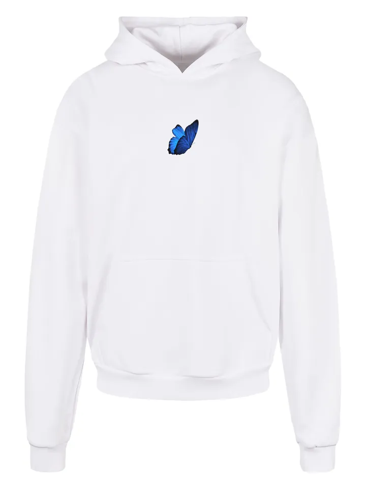 MT Upscale Sudadera 'Le Papillon'  azul oscuro / pueblo / negro / blanco