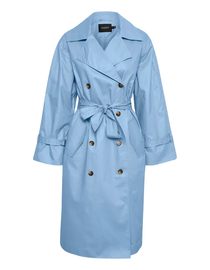 SOAKED IN LUXURY Abrigo de entretiempo azul claro