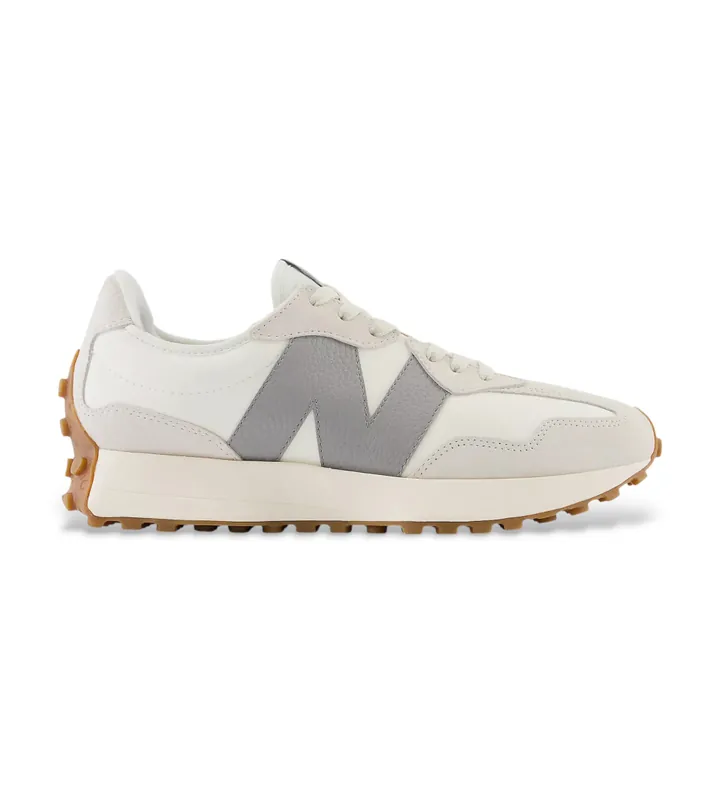 New Balance para mujer. U327V1 Zapatillas de Piel 327 blanco roto (36), Plano, Cordones, Casual