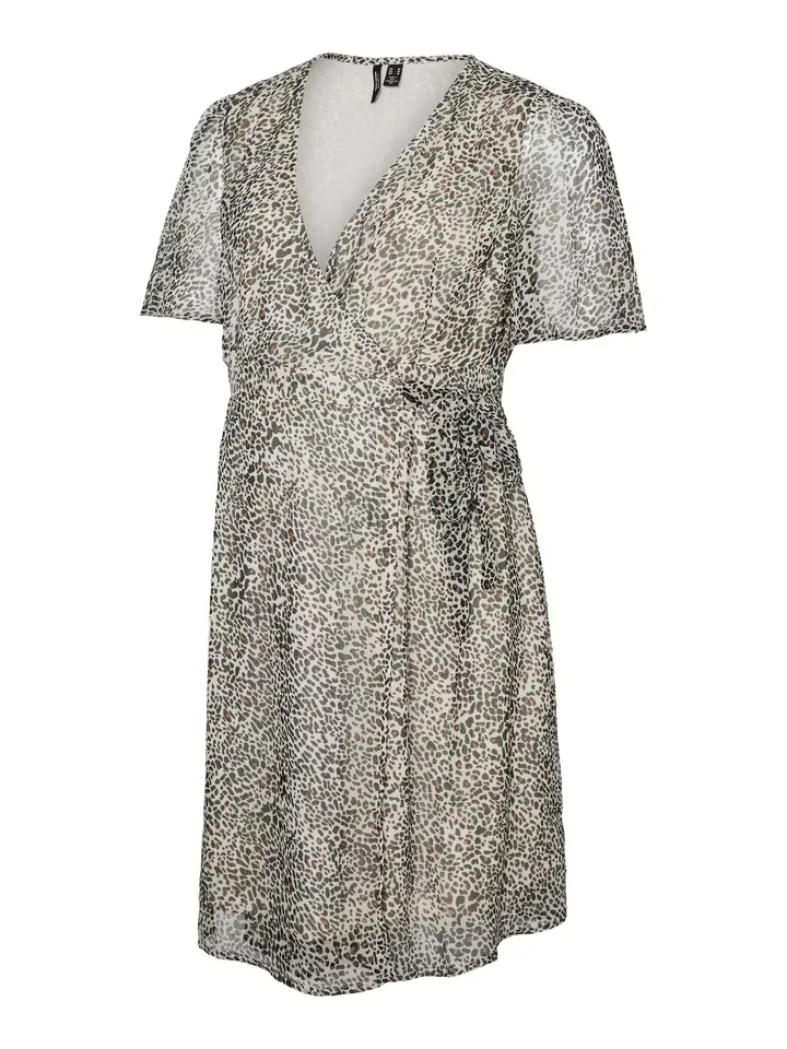 Vero Moda Maternity Vestido crema / marrón / negro
