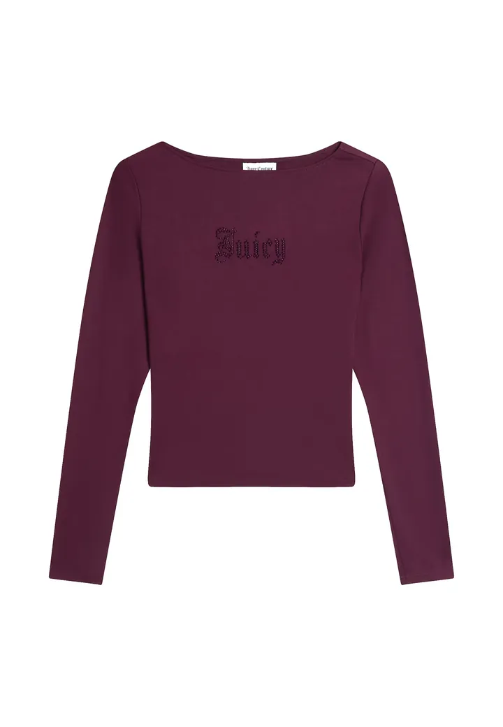 Juicy Couture Camiseta 'MIA' rojo vino