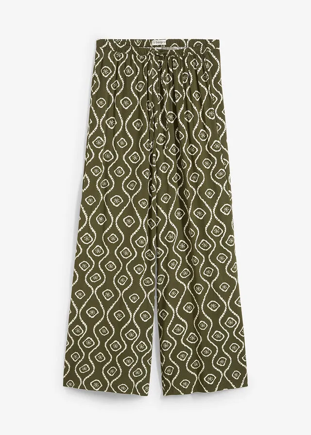 Pantalón sin cierre de viscosa fluida