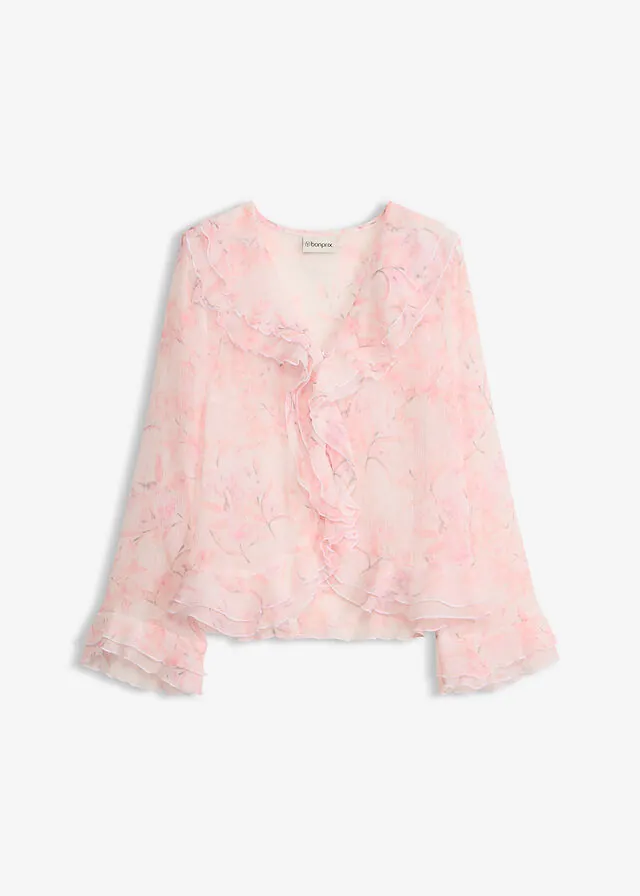 Blusa de gasa con volantes