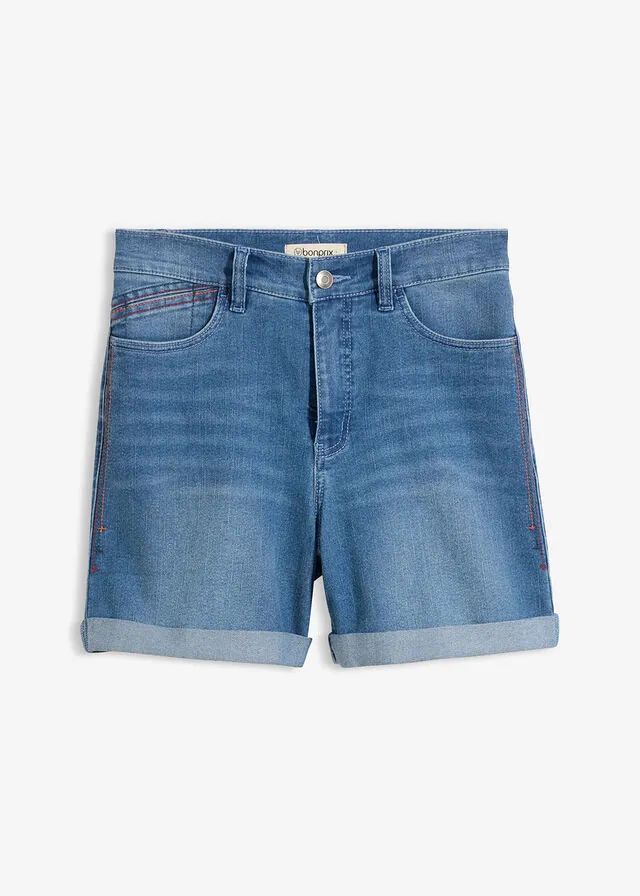 Vaqueros cortos ligeros mid waist