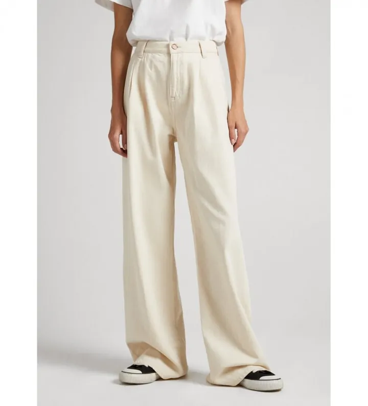 Pepe Jeans para mujer. PL204490 Jeans Cecilia beige claro (26/30), Casual, Algodón, Sostenible