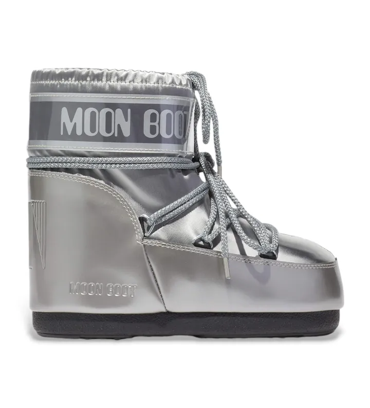 Moon Boot para mujer. 80D1409350 Botas Icon Low Glance plateado (36/38), Plata, Plano, Ninguno, Casual, Nieve