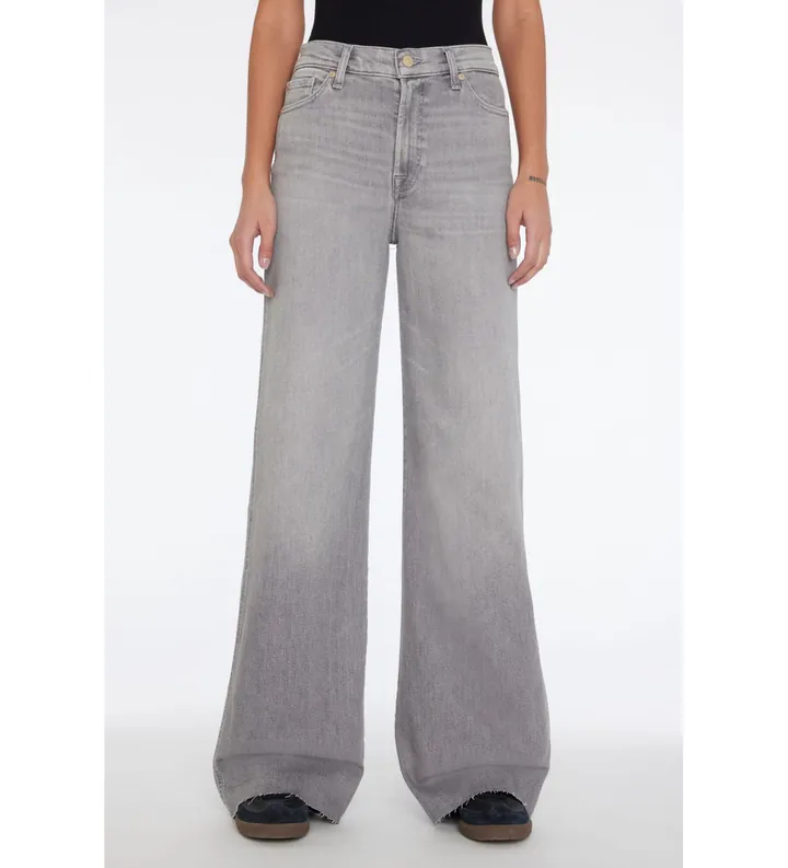 7 For All Mankind para mujer. JSP0C660DU Jeans Acampanados tiro alto gris (26), Casual