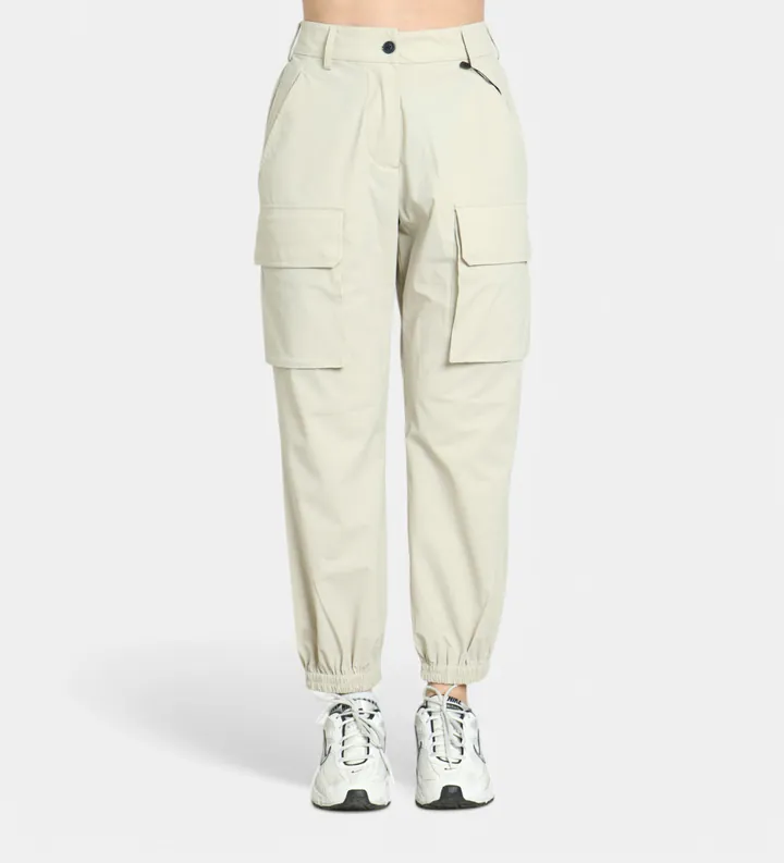 Save The Duck para mujer. DP1612W-RETY20 Pantalón Cargo Gosy beige (L), Casual, Sostenible, Nylon reciclado