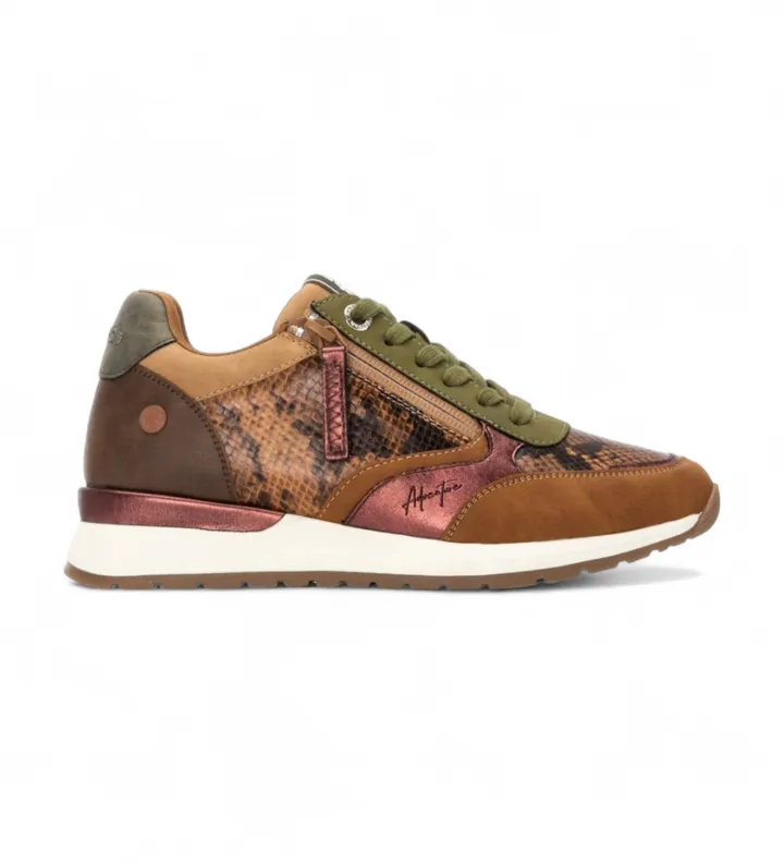 Refresh para mujer. 17317701-CAMEL Zapatillas 173177 marrón (36), Plano, Cremallera, Casual