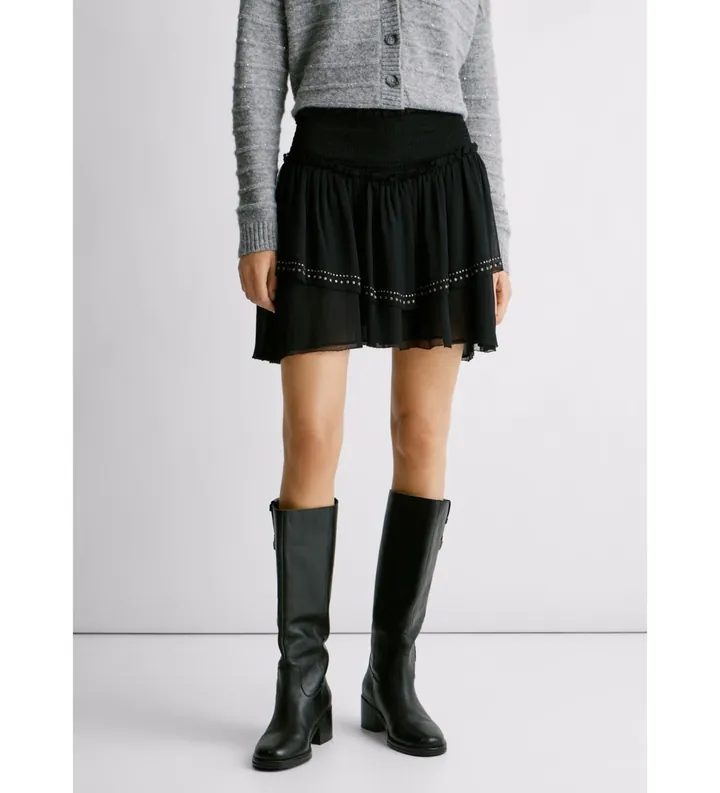 Pepe Jeans para mujer. PL9011891 Falda Mai negro (L), Casual, Poliéster