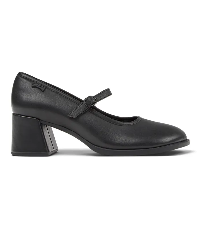 Camper para mujer. K201799-001 Zapatos de Piel Kora negro (36), 5 a 8cm, Hebilla, Casual