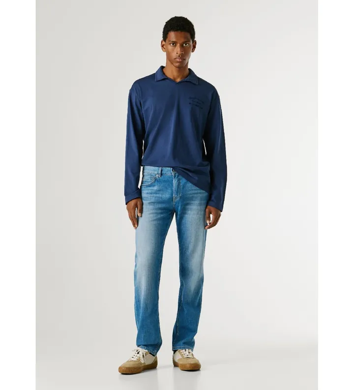 Pepe Jeans para hombre. PM20845333AB Pantalones Straight Jeans Cash Summer azul (28/32), Casual, Algodón, Denim