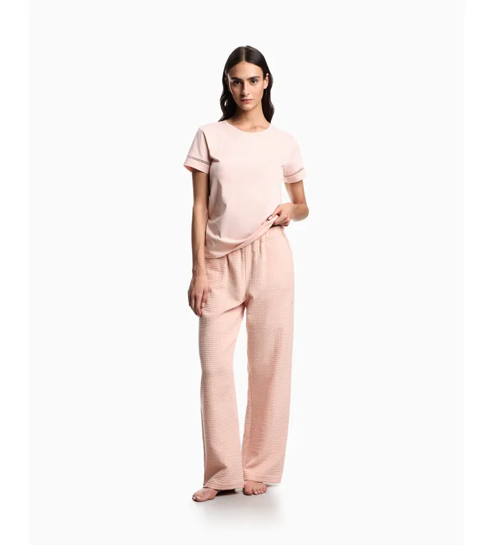Emporio Armani para mujer. EW003953_AF19041 Pantalón Night rosa (L), Homewear, Algodón