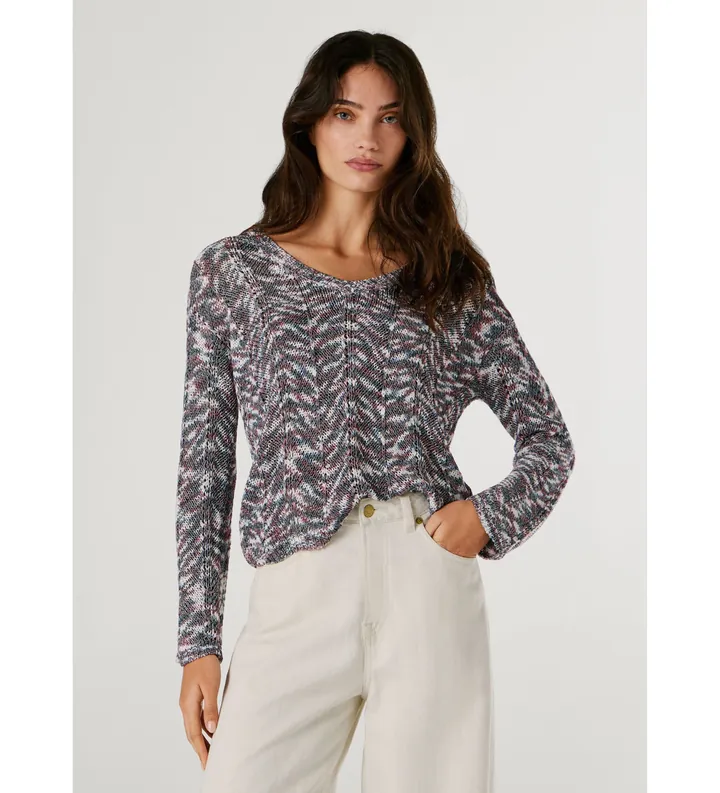 Pepe Jeans para mujer. PL7000114 Jersey Koda multicolor (M), Casual, Acrílico, Manga larga