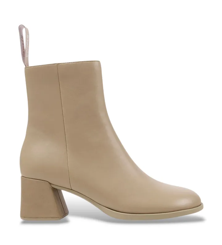 Camper para mujer. K400798-009 Botines de piel Kora beige (36), 5 a 8cm, Ninguno, Casual