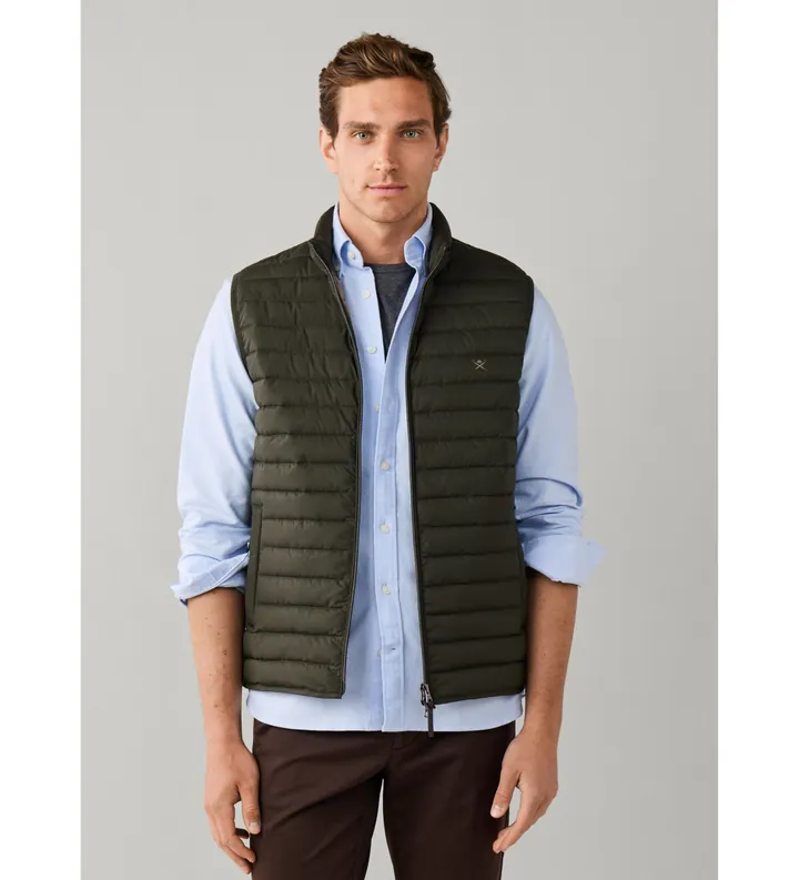 Hackett London para hombre. HM4000197 Chaleco Ultra verde oscuro (3XL), Casual, Poliéster
