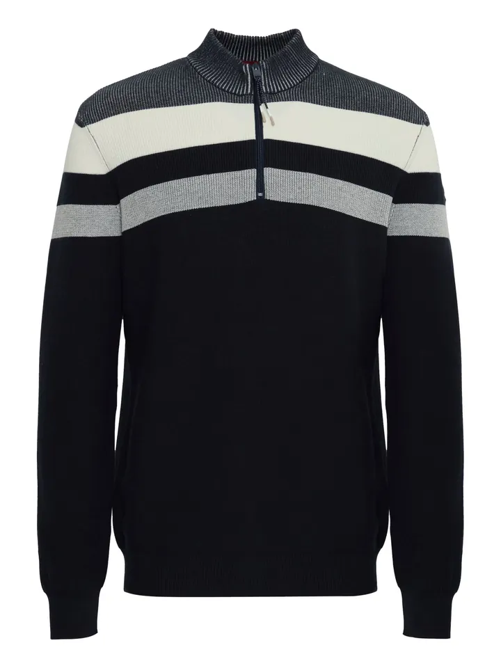 FQ1924 Cárdigan 'Kyle' beige / gris / negro