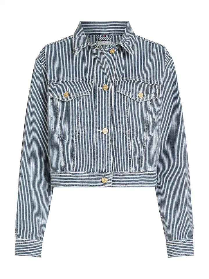 TOMMY HILFIGER Chaqueta de entretiempo  azul denim / blanco