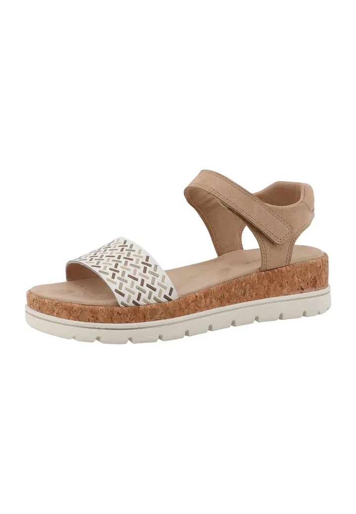 TOM TAILOR Sandalias beige / arena / marrón / blanco