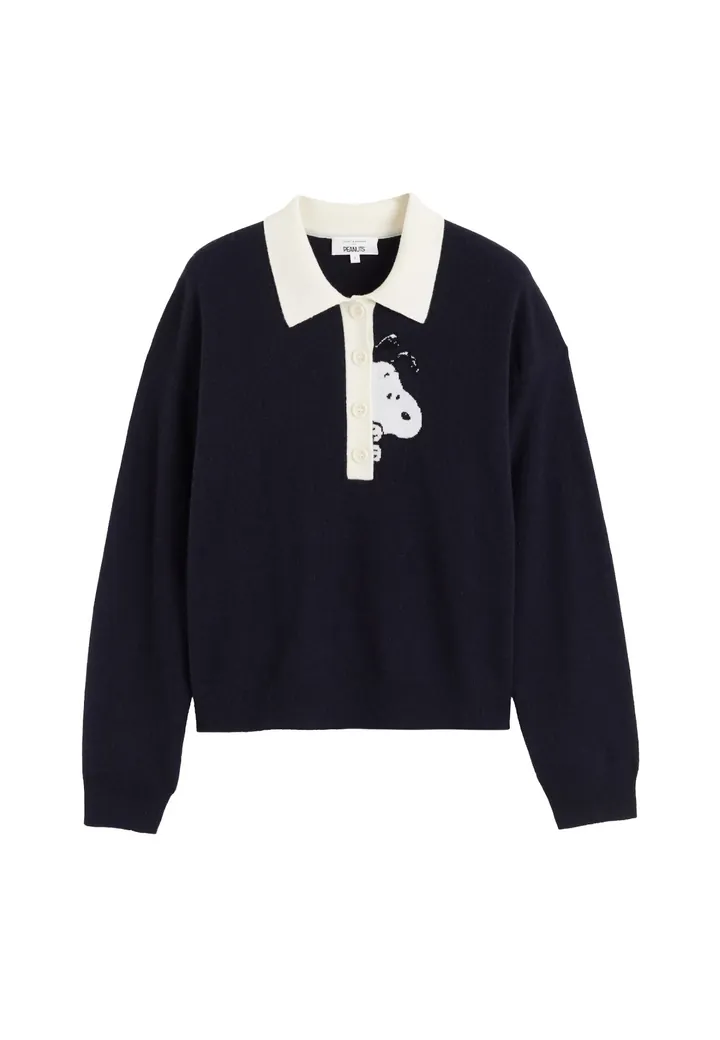 Chinti & Parker Jersey 'Peanuts' navy / blanco