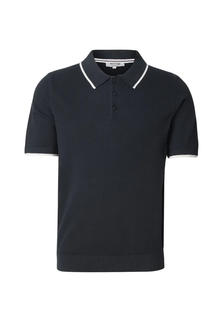INDICODE JEANS Jersey 'Nomi'  marino / blanco