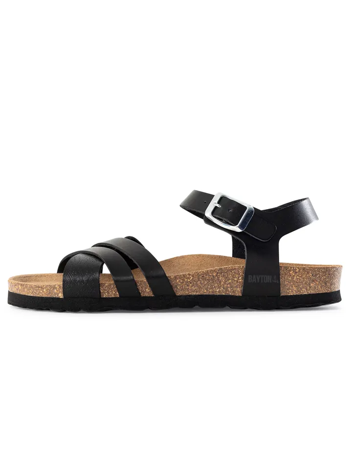 Bayton Sandalias con hebilla 'Denia'  marrón / negro