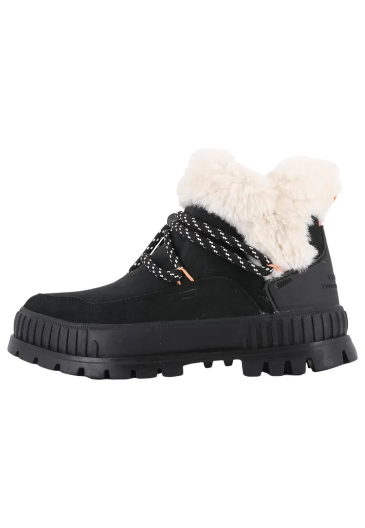 Palladium Botines con cordones 'Pallashock Lo Hiver' crema / negro