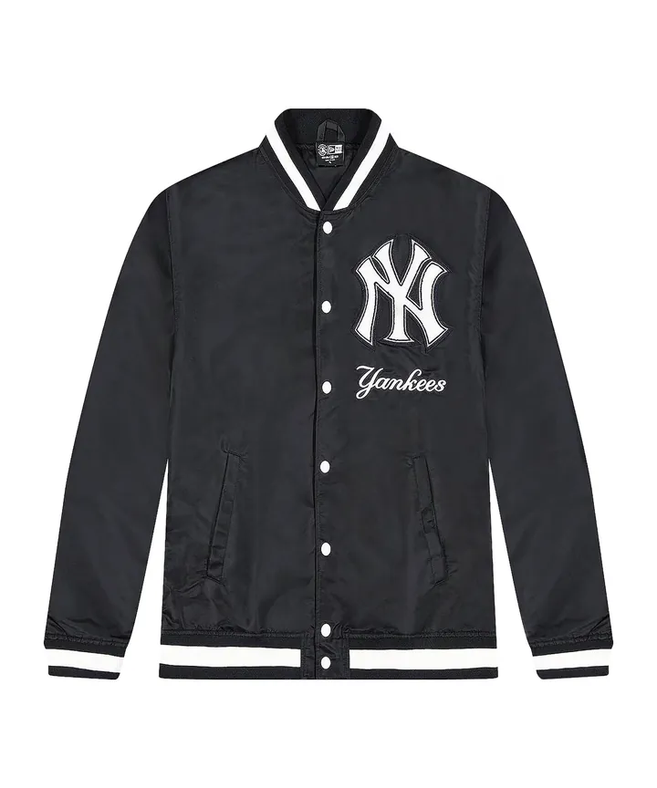 NEW ERA Chaqueta de entretiempo negro / blanco