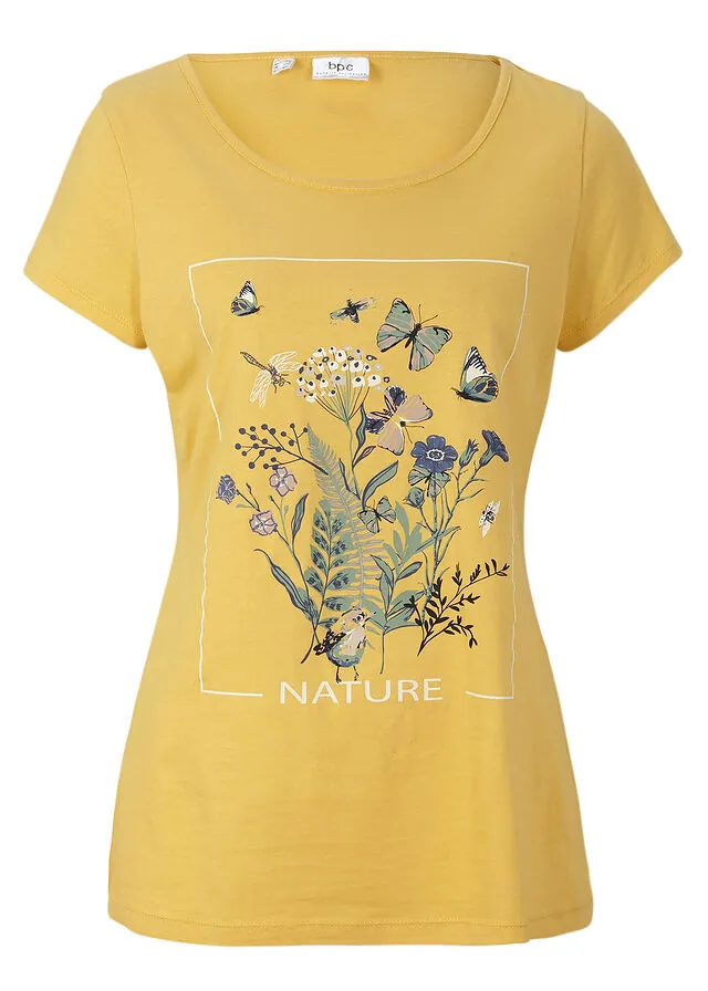 Camiseta de algodón estampada