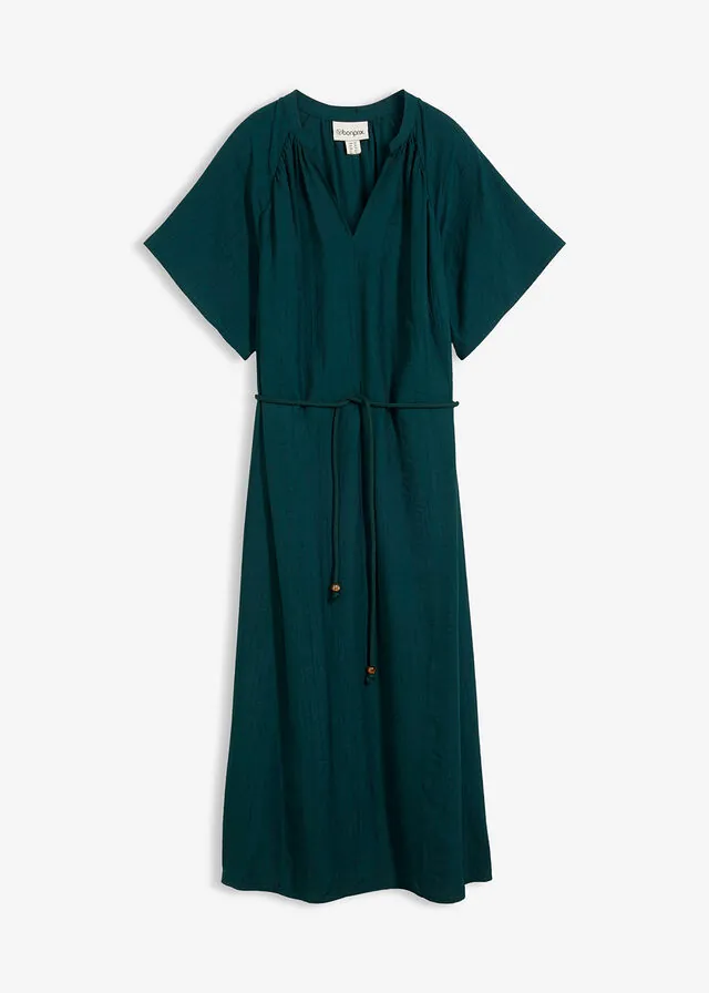 Vestido midi de mezcla de viscosa suave