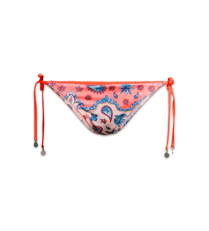 Superdry para mujer. W3010404A Braguita bikini atada en los laterales rosa (L), Beachwear, Poliéster Reciclado, Sostenible